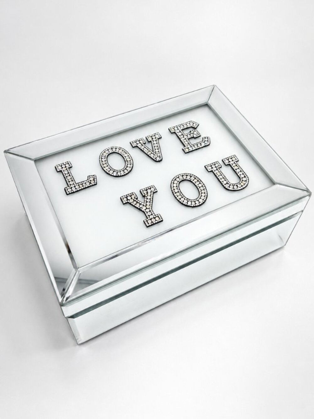 Mirrored “LOVE YOU” Jewelry Box